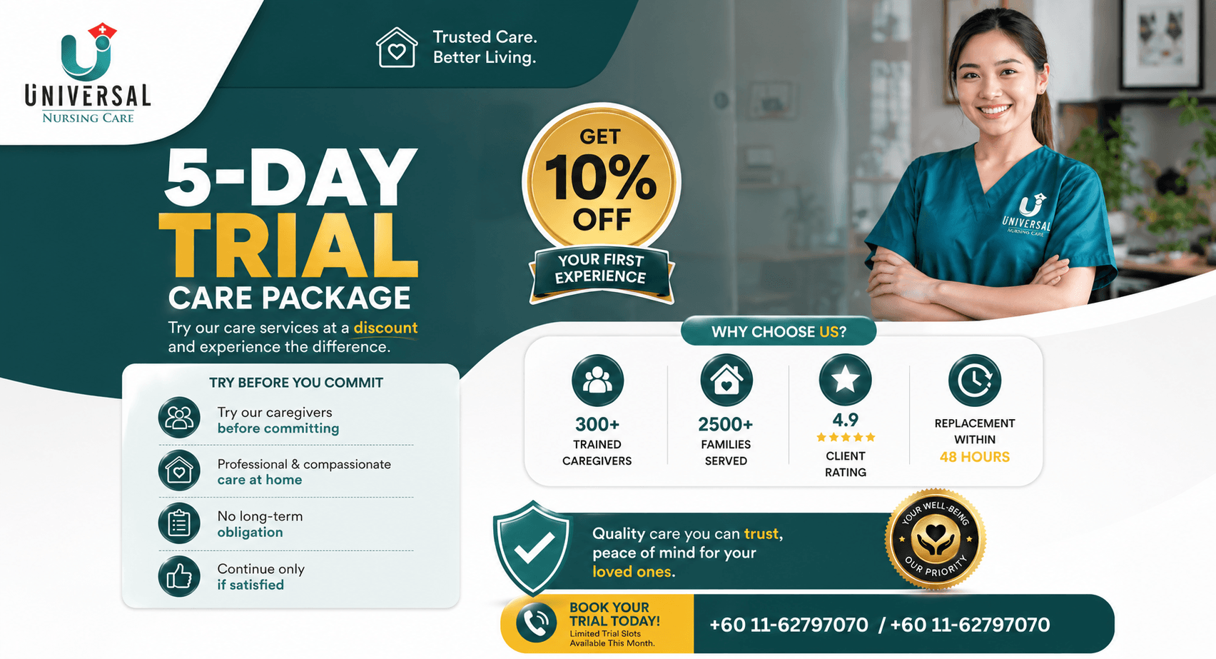 Universal Compcare Experience Care Before You Commit With Universal Nursing Care’s 5-Day ...